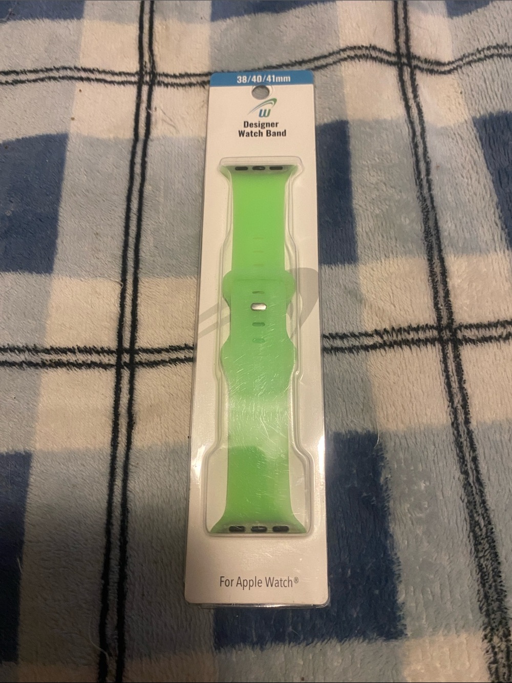 Designer Neon Green Silicone Watch Band for 38/40/41mm Apple Watch